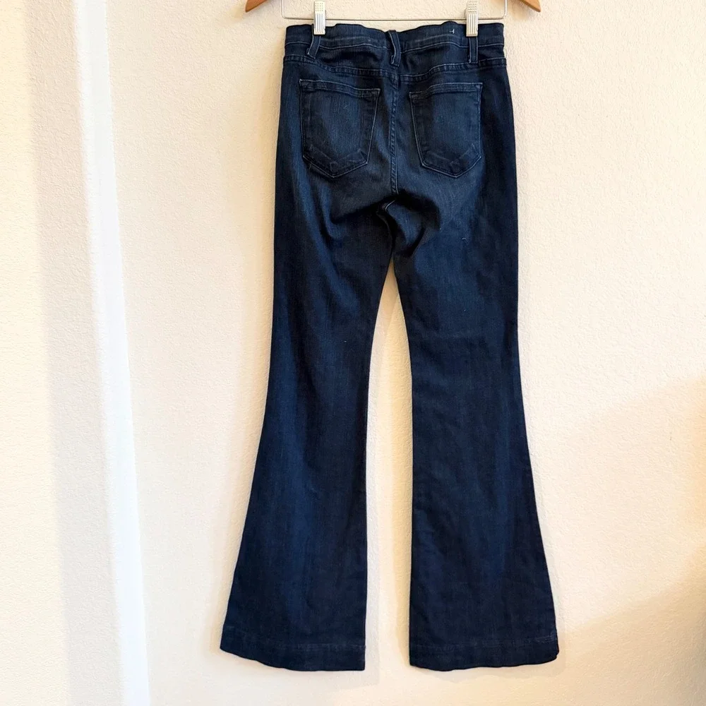Judy Blue 8351 Dark Wash High Rise Flare Jeans Womens Size 9/29 Made in USA